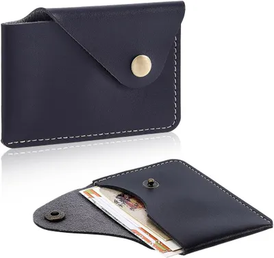 Produktbild von Kartenhalter aus Kunstleder in Schwarz für Geschäftskarten und Kreditkarten