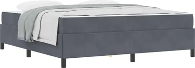 Produktbild von Bettrahmen mit Matratze Dunkelgrau 180 x 200 cm Stoff