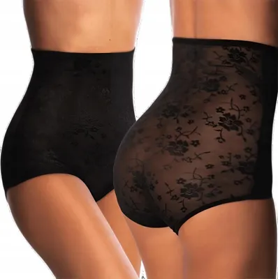 Produktbild von Wolbar WB414 Dame Slip Unterhose hoher Bund Unterwäsche, schwarz, M