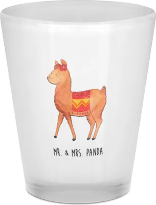 Produktbild von Mr. & Mrs. Panda Shotglas Alpaka Stolz - Transparent - Geschenk, Lama, Shot Glas, Schnapsbecher, Schnapsglas, Stamperl, Pinnchen, Gläschen