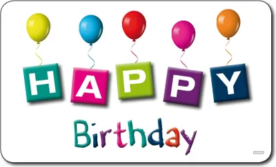 Produktbild von Kesper Frühstückbrettchen "Happy Birthday" aus Melamin, 23,5 x 14 x 0,4 cm, mit 4 rutschfesten Füßchen, mit Geburtstagsmotiv