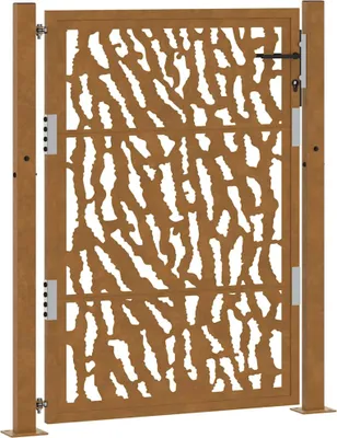 Produktbild von Gartentor 100x125 cm Verwitterungsstahl Trace-Design