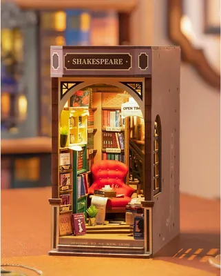 Obrázok produktu pre DIY Book Nook Kit Miniaturhaus 3D Puzzle Holz Book Nook Diorama Modelbau