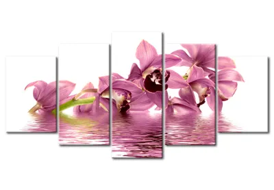 Produktbild von Akustikbild Blumen 200x100 cm Bilder Akustikschaum Hochleistungsschallabsorber Schallschutz Leinwand 5 tlg Wandbild Raumakustik Schalldämmung 51392