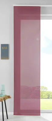 Produktbild von 1er Set Schiebegardine Flächenvorhang Vorhang Gardine Voile HxB 245x60 cm Bordeaux Komplett mit Paneelwagen Beschwerungsstange, 85589N
