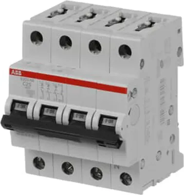 Produktbild von LS-Schalter Serie S200 3P+N 25A - C (AC) 6 kA S203-C25NA, 1 Stk.
