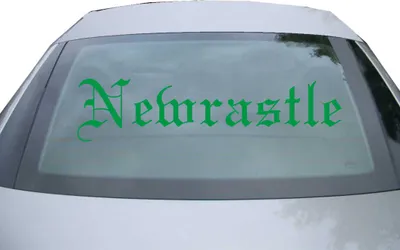 Produktbild von Indigos UG - Aufkleber Heckscheibe & Motorklappe DE6648 - grün - 600x142 mm - Nemrastle - Auto Scheiben Fenster Heckklappe Tuning Racing JDM - Die cut