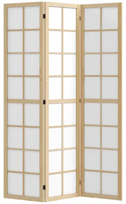 Image de Cloison d'intérieur pliable - Cloison en bois | Couleur : Bois naturel | Dimensions : 120 x 1,7 x 170 cm