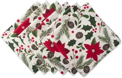 Servietten-Set 6er, 50,8 x 50,8 cm, Weihnachtsmotiv