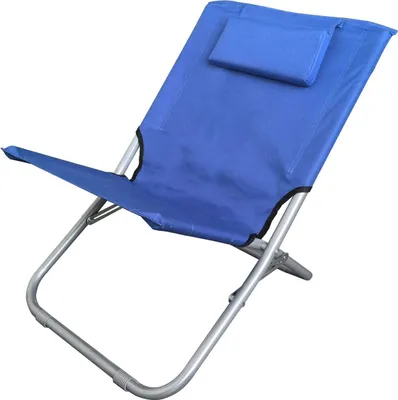 Obrázok produktu pre Skladacie plážové kreslo s opierkou hlavy 47x61x58cm námornícka modrá