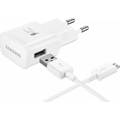 Image de Samsung EP-TA200EWE Chargeur de voyage original + câble micro-USB Blanc