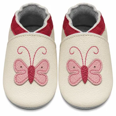 Produktbild von YIHAKIDS Krabbelschuhe Baby Beige Schmetterling 18-24 Monate