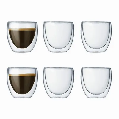 Produktbild von 6er set doppelwandige gläser 8cl Bodum 4557-10-12