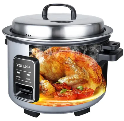 Reiskocher 15L, 1750W, Edelstahl, Antihaft, für 35-45 Personen