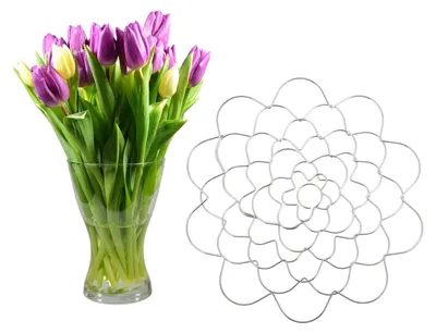 Blumenstielhalter, 15,2 cm, silberfarben, für Blumenarrangements