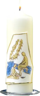 Produktbild von Marienkerze "Fußwaschung" Elfenbein 220 x Ø 70 mm, 1 Stück
