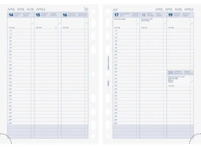 Produktbild von Wochenkalendarium (Spaltenform) 14,8x20,8cm A5 1 Woche/2 Seiten 2027 Packung mit 3 Stück