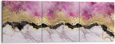 Produktbild von Bild auf Leinwand - Leinwandbild - 3 Teile - Rosa golden Hintergrund - 150x50cm - Wand Bild - Wanddeko - Wandbilder - Leinwanddruck - Bilder - Wanddekoration - Leinwand bilder - CA150x50-5038
