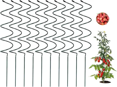 Produktbild von Rankhilfe Pflanzen 10 Stück Metall Spirale, wetterfeste Pflanzenstütze für Kletterpflanzen, Blumen & Gemüse im Garten