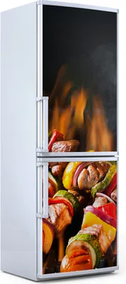 Produktbild von Magnete Dekorative - 70 cm x 190 cm - Küche - Magnetmatte Kühlschrankmagnete - Fleischspieße Vom Grill