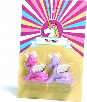 Produktbild von Radiergummi Einhorn 2er Set - Süße Radierer Schule - Mitgebsel Kindergeburtstag