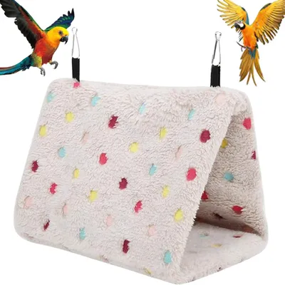 Productafbeelding van Vogelhangmat, pluche, warm, kooiaccessoire, 22 x 14 x 18 cm