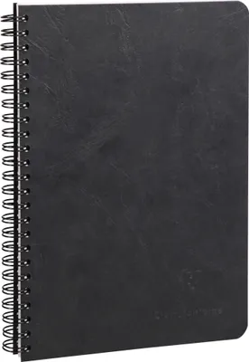 Produktbild von Clairefontaine 5x Spiralbuch Age Bag A5 kariert 50 Blatt - Schwarz 785321C