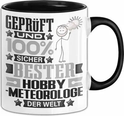 Produktbild von Hobbymeteorologe Geschenk Lustiger Spruch für Hobbymeteorologe Geschenkidee Bester Hobbymeteorologe Der Welt (Schwarz)