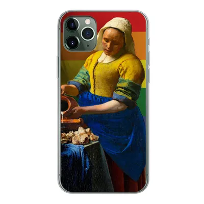 Produktbild von MuchoWow® Handyhülle Schutzhülle Hülle für iPhone 11 Pro Max Milchmädchen - Stolz - Vermeer Silikon Softcase Handy Hülle - Schutz