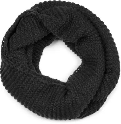 Produktbild von styleBREAKER Uni Strick Loop Schal Einfarbig mit Wellenmuster, warmer Winter Strickschal, Schlauchschal 01018169