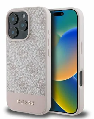 Produktbild von GUESS 3666339345464, Cover, Apple, Apple iPhone 16 Pro, 16 cm (6.3"), Pink