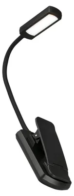 Produktbild von Briloner Klemmleuchte Kabellos 29cm 0,45W 40lm 2700K 4000K 6500K Warmweiß bis Tageslichtweiß Dimmbar Schwarz - Leseleuchte Büro Wohnzimmer Schlafzimmer