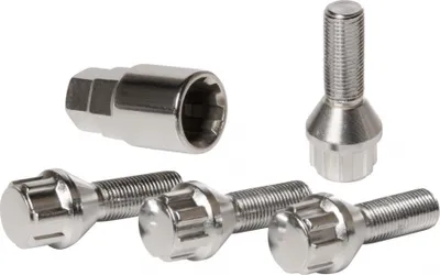Imagen del producto de Tornillos antirrobo para ruedas, rosca M14 x 1,25, longitud L27, cónicos, juego de 4 unidades