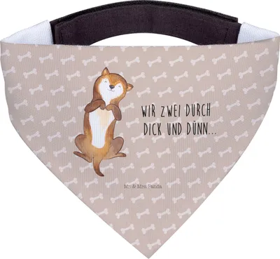 Produktbild von Mr. & Mrs. Panda Dreieckstuch Hund Streicheln - Hundeglück - Geschenk, Hunde Hals Tuch, Bandana, Halstuch für, Bauch, Sprüche, Niedlich, Kraulen
