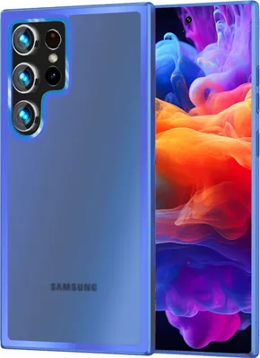 Produktbild von NALIA Matte Handyhülle für Samsung Galaxy S24 Ultra – Stoßfest & Semi-Transparent – FUZION (Anti-Fingerprint Case) – Marke aus Berlin – Hellblau