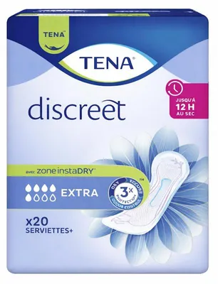 Image de Tena Discreet Extra - 12 paquets de 20 protections