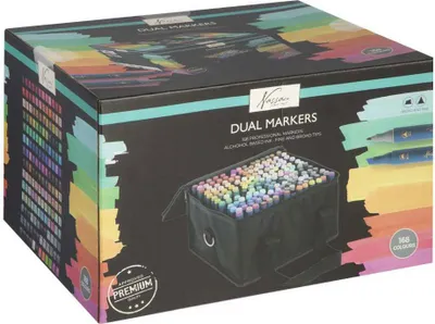 Produktbild von Creative Craft Group Marker-Set Alkoholmarker 168 Stück zum Zeichnen