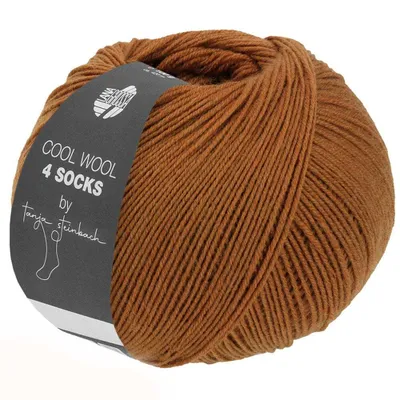 Produktbild von Lana Grossa - Cool Wool 4 Socks Uni 7712 rostbraun