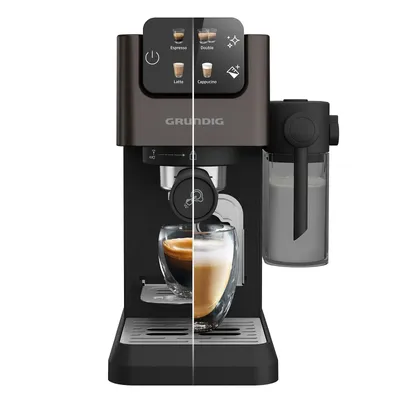 Produktbild von Grundig KSM 6430 Siebträgermaschine mit integriertem Milchbehälter