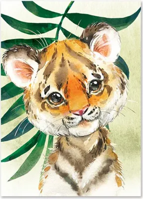 Produktbild von TPFLiving Kunstdruck LW-1049 (OHNE RAHMEN) Poster - Leinwand - Wandbild - Hochauflösender Giclée-Druck, langlebig und hochwertig - Tiere im Dschungel, Tiger, Zebra, Elefant, Giraffe -  - Größe: 30x42cm
