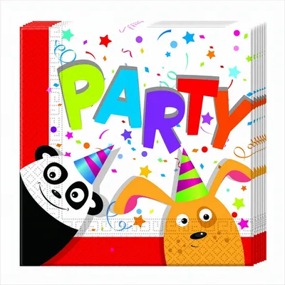 Produktbild von Zoo Party (Neu) 2-lagige Papierservietten 33x33cm
