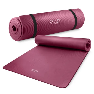 Produktbild von 4FIZJO Trainingsmatte NBR, 190 × 100 × 1,5 cm; rutschfeste, für Zuhause, Gym und Outdoor, bordeauxrot