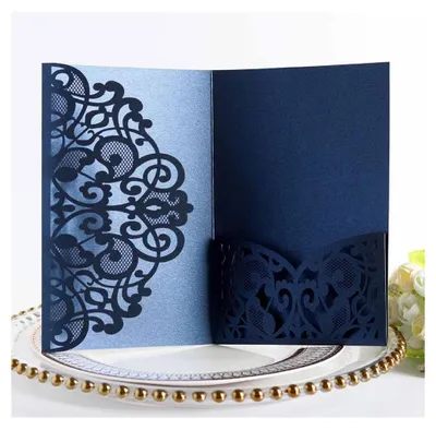 Produktbild von Einladungskarten Set von 50 - Hochzeitskarten - Geburtstagseinladungen - Karton