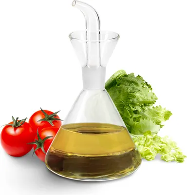 Zdjęcie produktu dla Szklana butelka na olej z systemem zapobiegającym kapaniu, pojemność 500 ml.