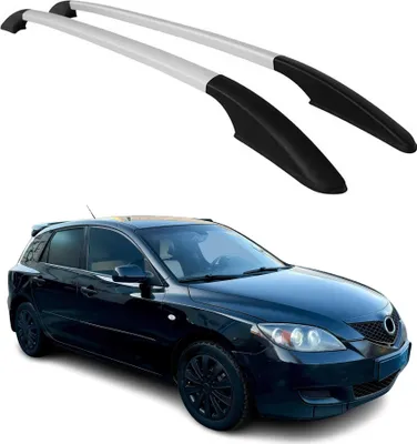 Image de Barres de toit longitudinales pour Mazda 3 2013-2018 en Alu gris