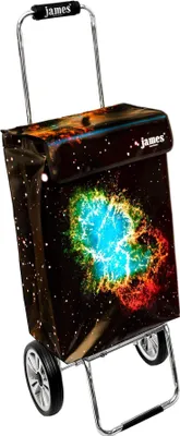 Produktbild von James Einkaufstrolley - GALAXY - stabiler Einkaufswagen mit individuellem Design - mehrfarbig: schwarz | blau in Ausführung: Chrome19
