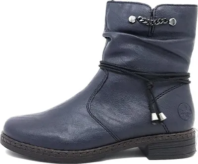 Zdjęcie produktu dla Rieker buty damskie botki botki z zamkiem błyskawicznym niebieski rekreacyjny, rozmiar buta:39 EU