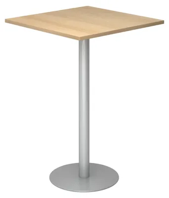 Produktbild von bümö Stehtisch eckig STH - Gestell: Silber, Nachbildung: Eiche