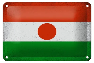 Produktbild von Blechschild Flagge Niger 18x12cm Flag of Niger Vintage Dekoration