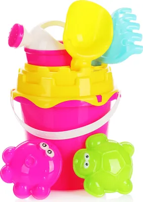 Produktbild von COM-FOUR® 7-teiliges Strandspielzeug-Set - Sandspielzeug für Strand und Sandkasten - Eimer, Schippe, Formen und Gießkanne [Auswahl variiert]